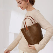Retro vegetable tanned leather handbag, view 6 - MRSLM