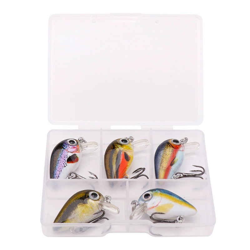 5pcs mini bass fishing lure set, view 4 - MRSLM