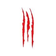 Reflective monster claw car stickers, view 4 - MRSLM