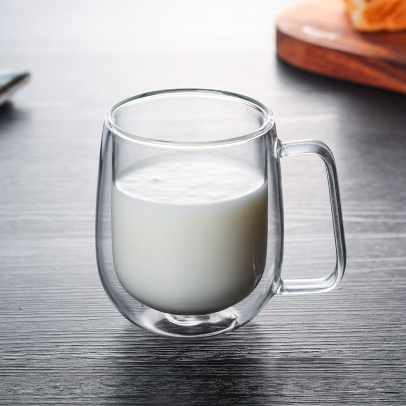 double wall borosilicate glass mug, view 2 - MRSLM