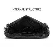 leather chain shoulder bag, view 7 - MRSLM
