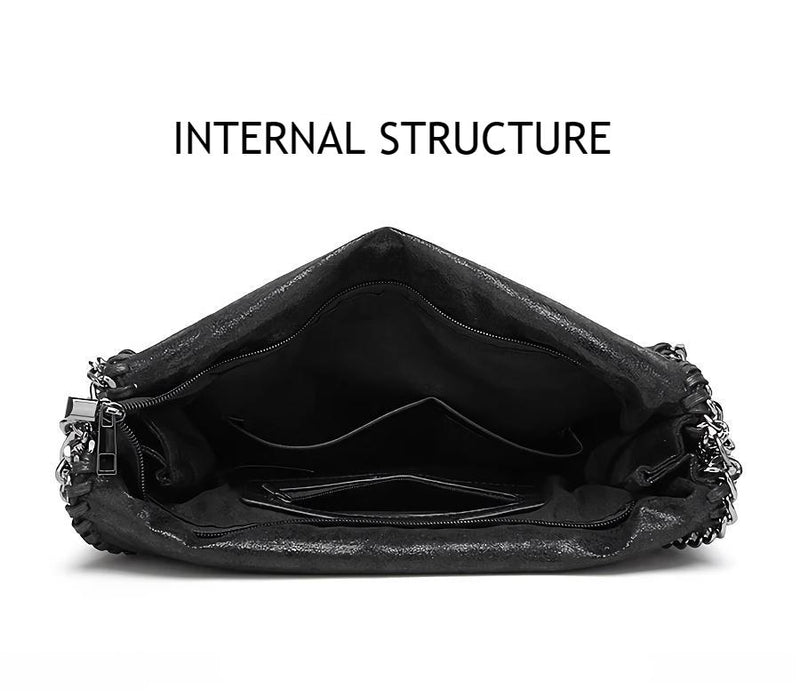 leather chain shoulder bag, view 7 - MRSLM