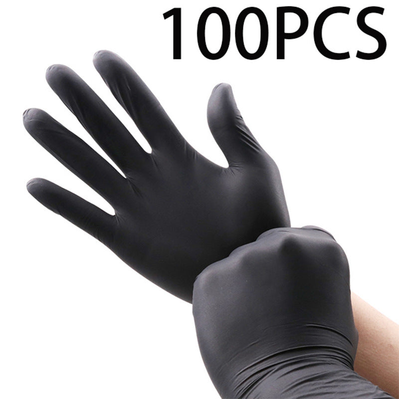 Disposable black nitrile gloves, view 2 - MRSLM