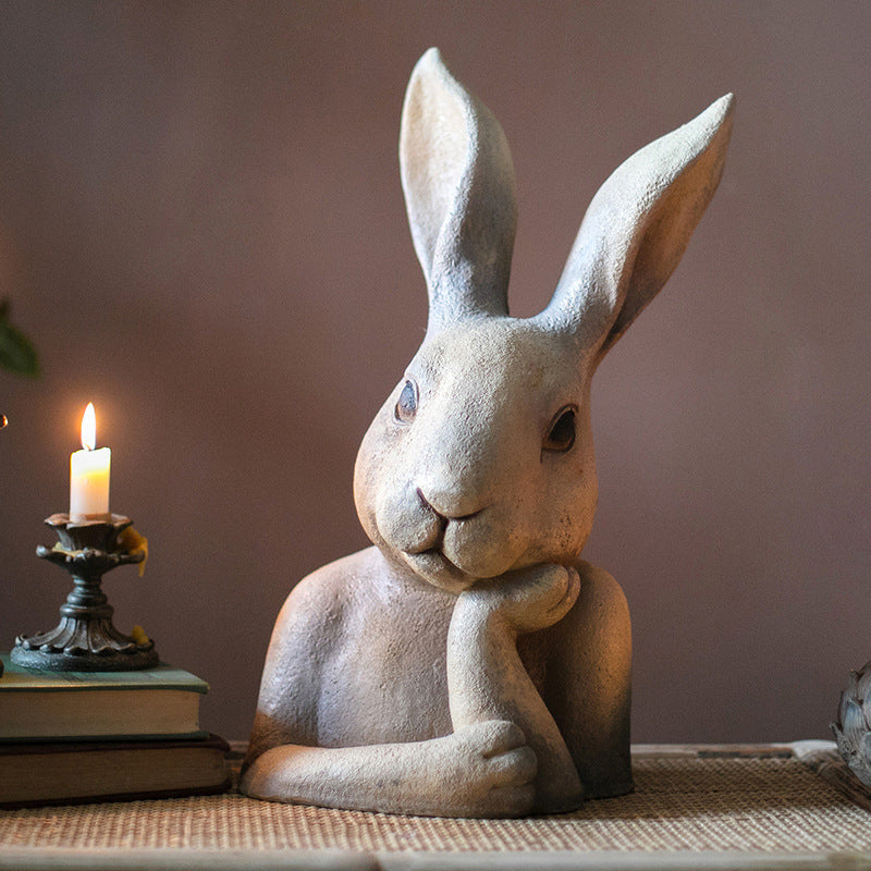 rabbit bust sculpture, view 2 - MRSLM
