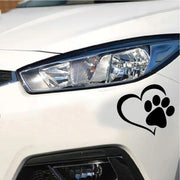 heart and paw print car sticker, view 5 - MRSLM