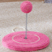 cat scratch board with sisal ball toy, view 2 - MRSLM