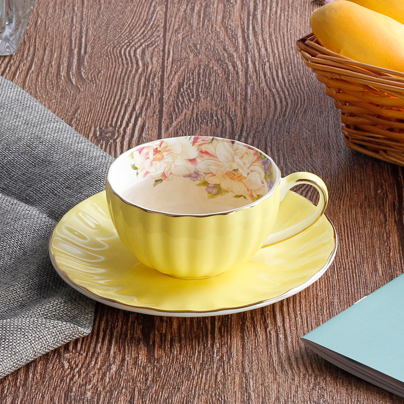 bone china pumpkin coffee cup and saucer - MRSLM