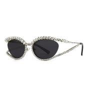 cat eye diamond sunglasses, view 3 - MRSLM