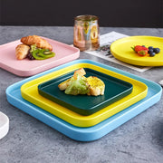6-piece square ceramic dinnerware set, view 10 - MRSLM