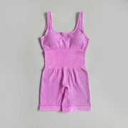 yoga ribbed tank top jumpsuit, view 15 - MRSLM