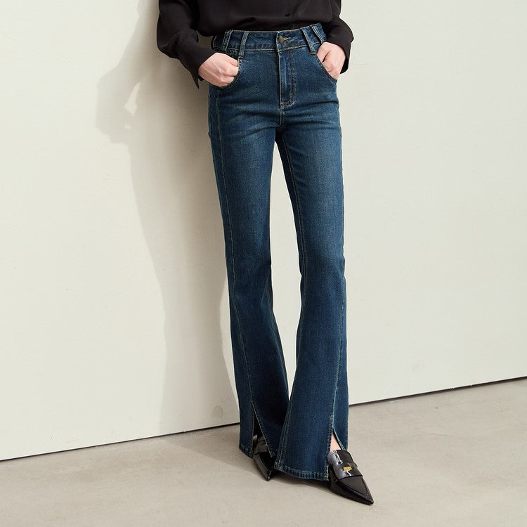 Women's retro slim fit flare jeans - MRSLM