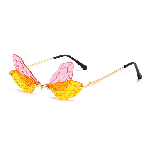 rimless dragonfly wing sunglasses - MRSLM
