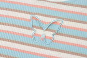 striped butterfly embroidered crop t-shirt, view 9 - MRSLM