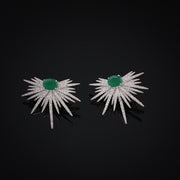 star heart zircon earrings, view 4 - MRSLM
