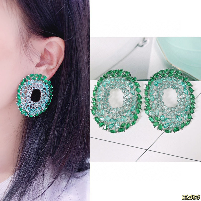 Micro Inlaid Zircon Earrings