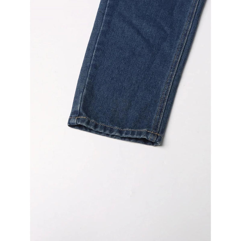 high-waist patchwork wide-leg jeans, view 8 - MRSLM