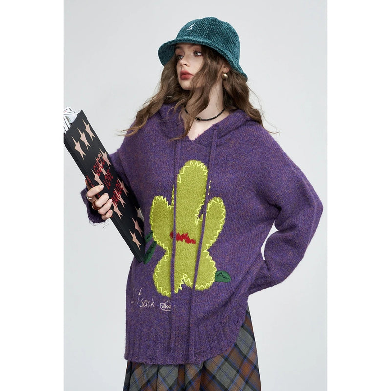 cozy purple hoodie sweater for women, view 7 - MRSLM