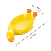 yellow duck ceramic soap dish, view 2 - MRSLM