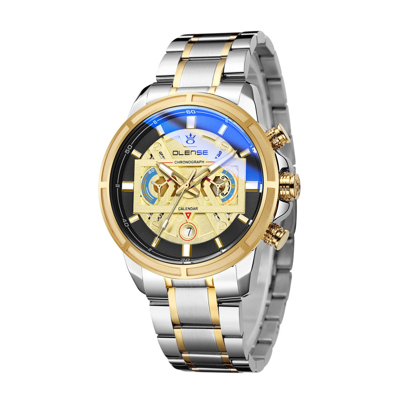 men's steel strap sports quartz watch, view 4 - MRSLM