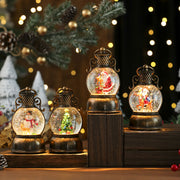 Musical light-up Christmas snow globe lantern, view 5 - MRSLM