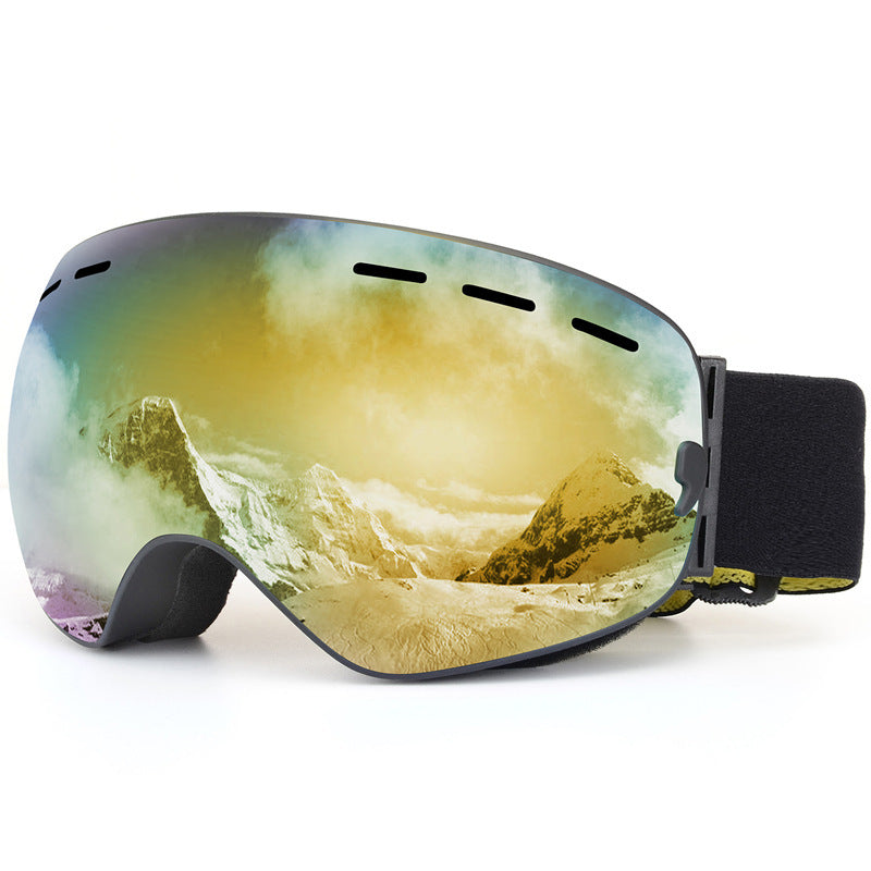 large spherical mirrored ski goggles, view 9 - MRSLM