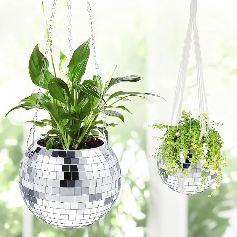 disco ball hanging planter, view 2 - MRSLM