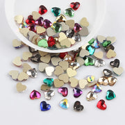 heart flat back nail rhinestones, view 6 - MRSLM