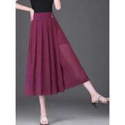 women's chiffon wide-leg capri pants, view 2 - MRSLM