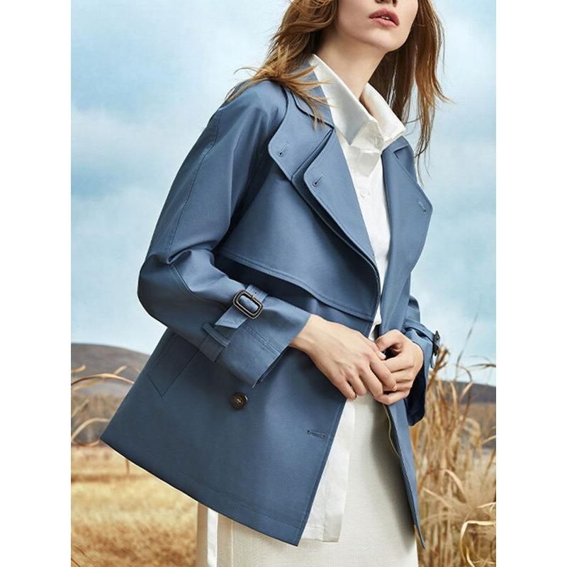lace-up trench coat, view 7 - MRSLM