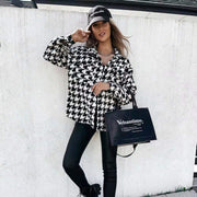 Women's plaid shirt jacket, view 4 - MRSLM