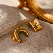 moon-bend gold ear clip, view 6 - MRSLM