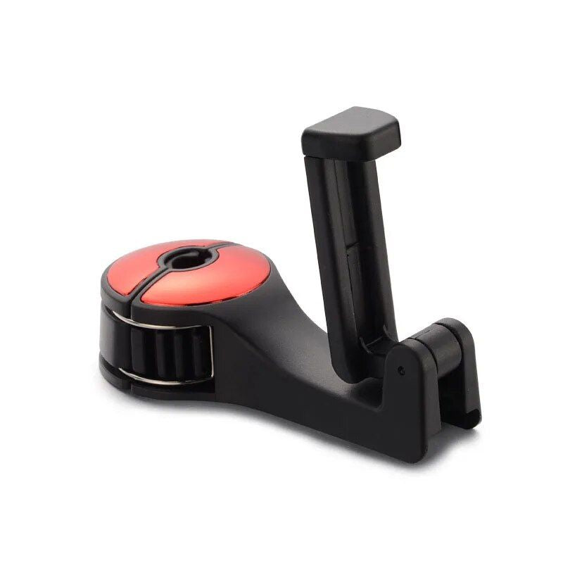rotatable car headrest hook with phone holder, view 3 - MRSLM