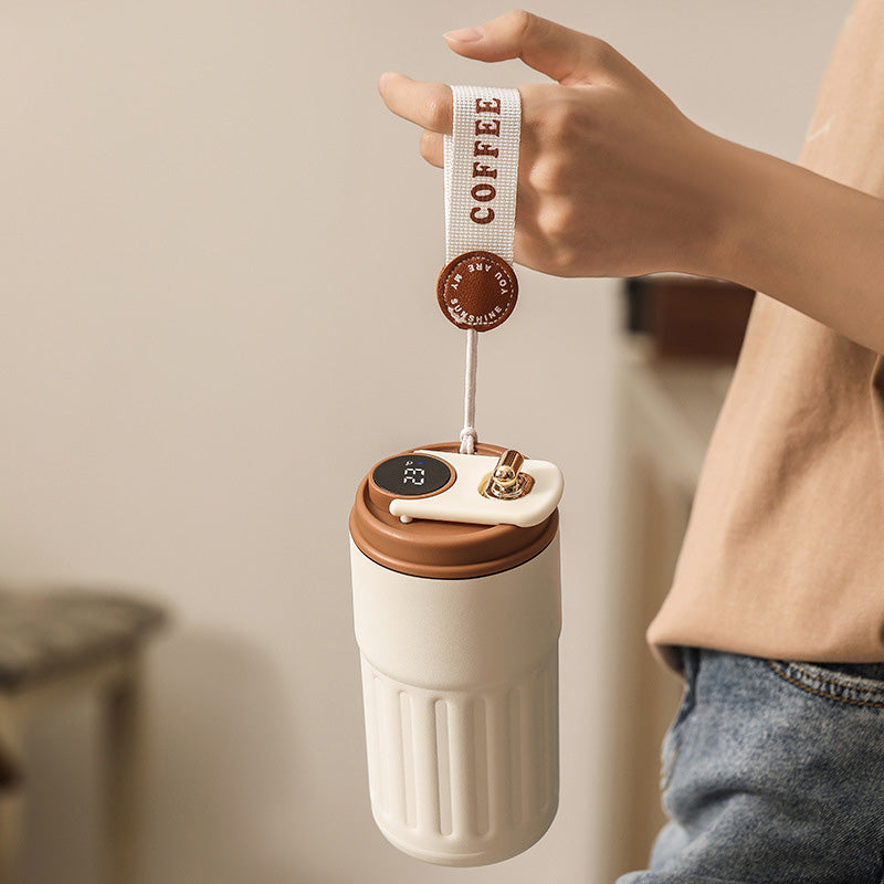 Temperature display thermos mug, view 10 - MRSLM