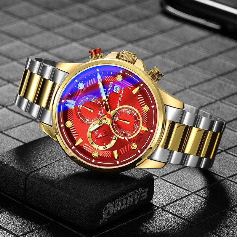 men's solid steel band quartz watch - MRSLM