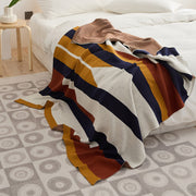 bohemian stripe plaid throw blanket, view 4 - MRSLM