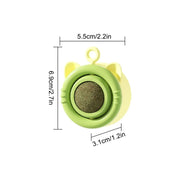 rotating catnip ball toy, view 2 - MRSLM