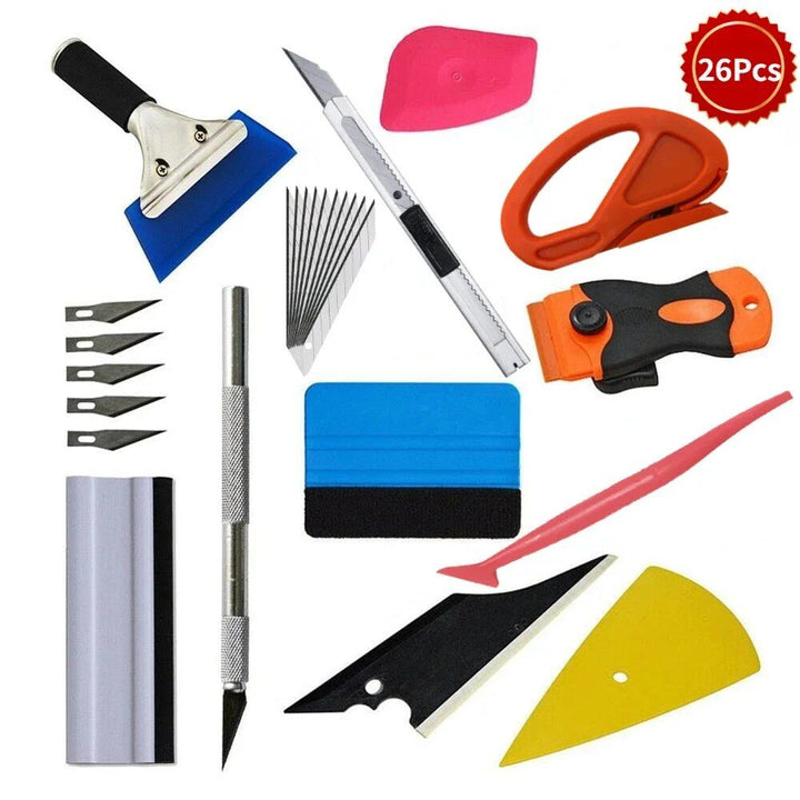 Car Vinyl Tint Film Tool Kit with Magnetic Holder and Carving Knife