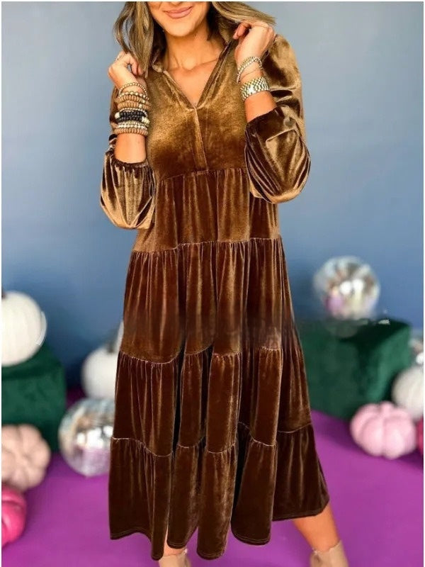 women's loose velvet dress, view 6 - MRSLM
