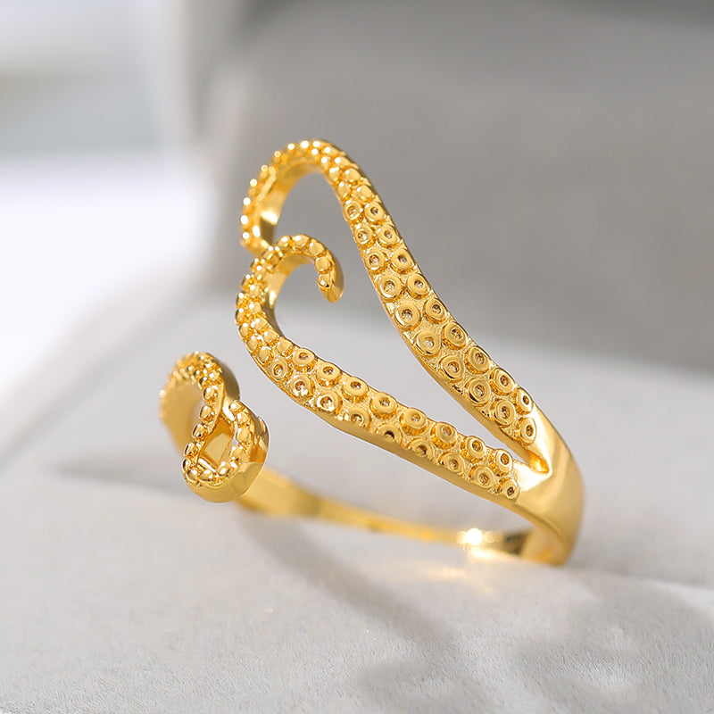 octopus tentacle wrap ring, view 8 - MRSLM
