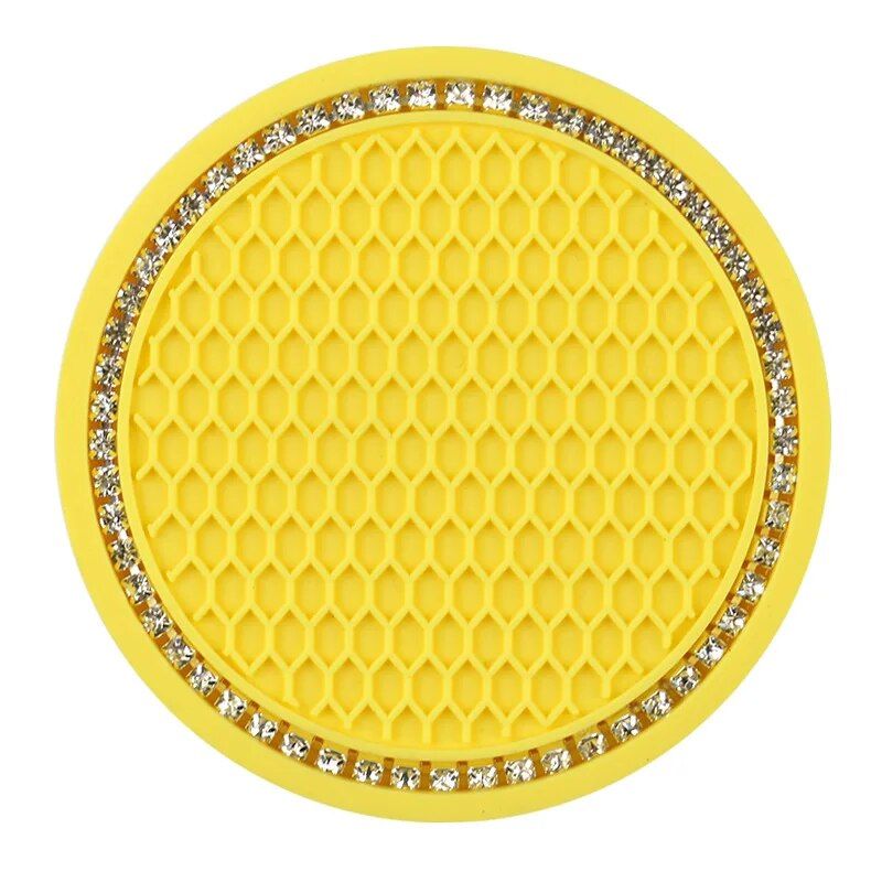 diamond car cup holder mat, view 3 - MRSLM