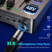 4-channel RGB gaming audio mixer, view 5 - MRSLM