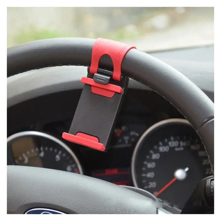 Universal Car &amp; Bike Steering Wheel Phone Mount - GPS/Navigation Holder