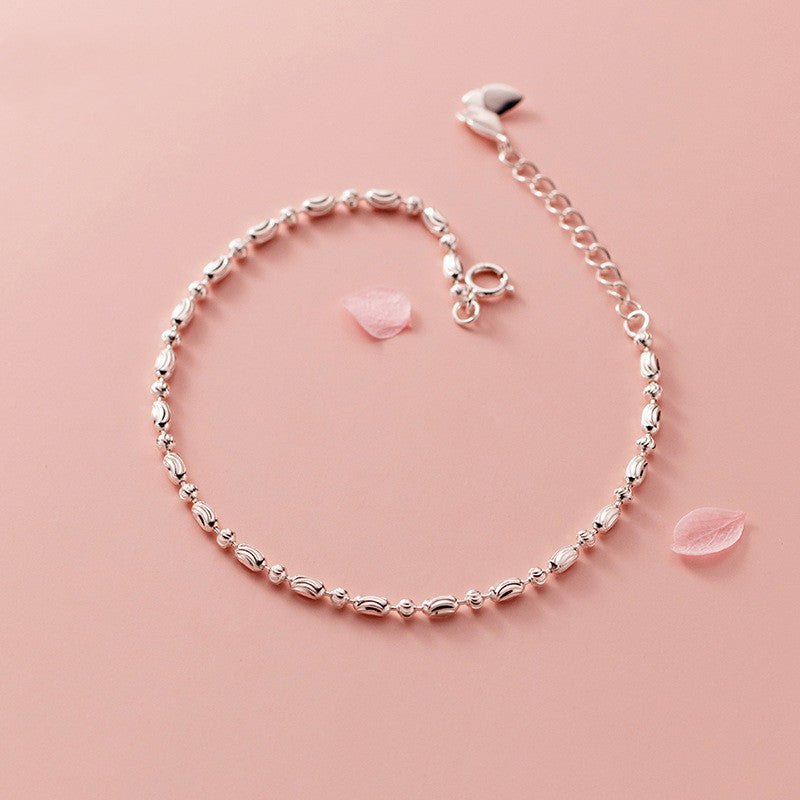 s925 silver bean bead butterfly bracelet - MRSLM