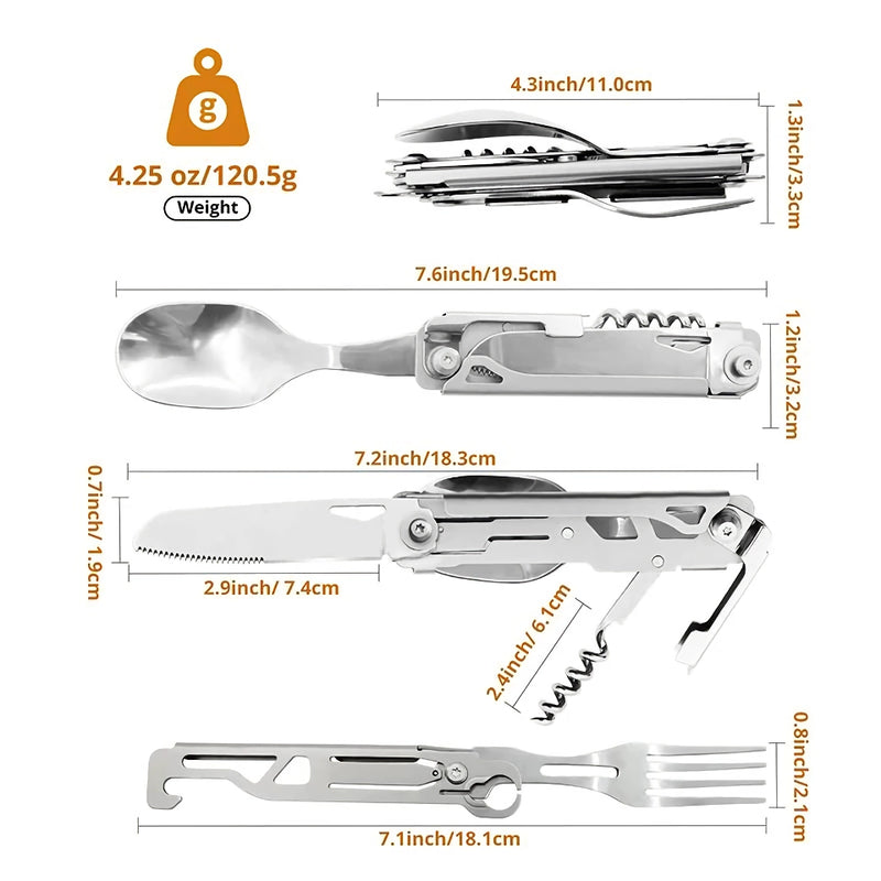 folding camping cutlery set, view 4 - MRSLM