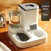 automatic cat water feeder and food dispenser, view 3 - MRSLM