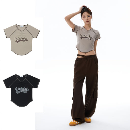 women's slim fit cropped t-shirt - MRSLM