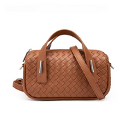 woven leather crossbody pillow bag, view 11 - MRSLM