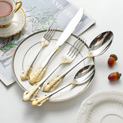 luxury gold cutlery set, view 9 - MRSLM