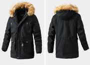 men's detachable hooded washed winter coat, view 10 - MRSLM