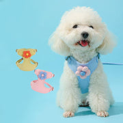 breathable adjustable pet harness and leash set, view 7 - MRSLM